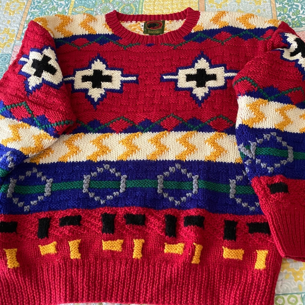 Boston Traders Vintage Limited Edition Wool Sweater Mens Medium/ A…